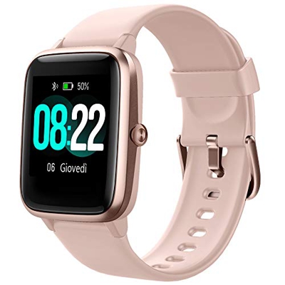 YAMAY Smartwatch Orologio Fitness Donna Uomo Smart Watch Android iOS Contapassi Cardiofrequenzimetro da polso Orologio Sportivo Bluetooth Touch Conta 