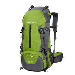 S-D Zaini da Escursionismo Zaino di Campeggio Viaggi Hiking Trekking Camping Backpack Copertura della Pioggia (45L+5L 06 Verde, 45L + 5L) en oferta