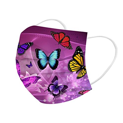 shesuseke 𝙈𝙖𝙨𝙘𝙝𝙚𝙧𝙞𝙣𝙚 𝘾𝙝𝙞𝙧𝙪𝙧𝙜𝙞𝙘𝙝𝙚 Colorate Adulti,50 Pezzi Simpatica Stampa di Cartone Animato Antipolvere Faccia e Getta 3 Strati