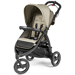 Peg Perego BOOK CROSS Passeggino 3 Ruote con Copertina e Parapioggia, Class Beige en oferta