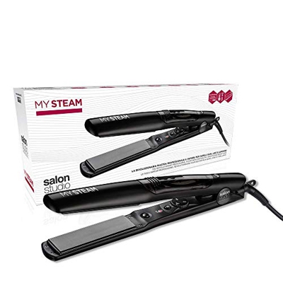 Salon Studio Professional - MySteam Piastra A Vapore Professionale Per Capelli - Controllo Temperatura 60-230°C, Riscaldamento Rapido e Serbatoio di R
