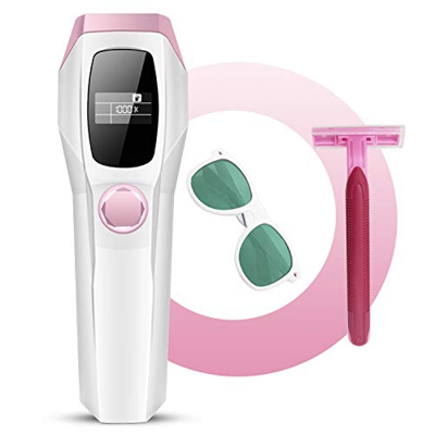 AY Epilatore a Luce Pulsata IPL, 1,000,000 Impulsi di Luce, per Donne e Uomini, Permanente Dispositivo di Rimozione, Adatto per Tutto Il Corpo (Rosa)