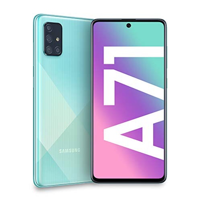 Samsung Galaxy A71,  Smartphone, Display 6.7" Super AMOLED, 4 Fotocamere Posteriori, 128 GB Espandibili, RAM 6 GB, Batteria 4500 mAh, 4G, Dual Sim, An