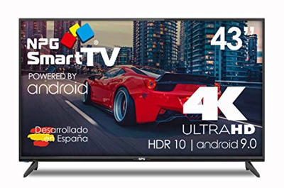 TV NPG LED 43" 4K UHD Smart TV Android 9.0 HDR WiFi PVR Dolby Digital+