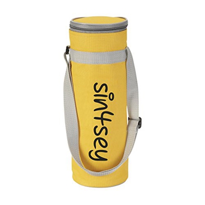 Borsa termica per bottiglie fino a 1,5 litri con tracolla regolabile, gelb