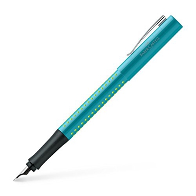 Faber-Castell - Penna stilografica Grip 2011, pennino EF turchese. turchese