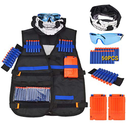 TechSmile Kit Gilet tattico per Gilet Nerf Serie N-Strike Elite con Gilet tattico, dardi Refill, Clip di Ricarica, Maschera Tattica, Cinturino da Pols en oferta