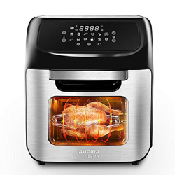 MIC Friggitrice ad aria calda 12 L XXL con ricettario, forno in acciaio inox 1800 W, 12 in 1 forno ad aria calda con display digitale a LED, Air Fryer en oferta