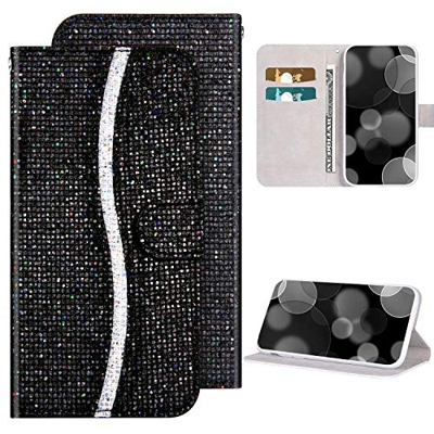 Cover Brillantini Flip Per iPhone 8 Plus, iPhone 7 Plus Glitter Bling Paillettes Pelle PU Libro Telefono Custodia Chiusura Magnetica Porta Carte Funzi