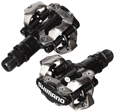 SHIMANO PDM520 Clipless SPD - Pedali da Bicicletta a sgancio rapido “con Tacchetti”, Colore Nero