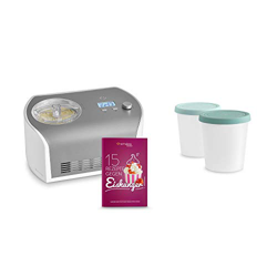 Gelatiera Elli con Compressore Autorefrigerante 135W, 1.2L, Macchina per Gelato e Sorbetto in Acciaio inox, Cestello per Gelato Estraibile, Ice Cream  en oferta