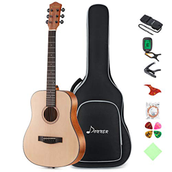 Donner Chitarra Acustica 36 Pollici Chitarra Folk 3/4 Dreadnought Chitarrra Kit per Principiante Adulto Studente con Custodia Corde Plettri Capo Cingh en oferta