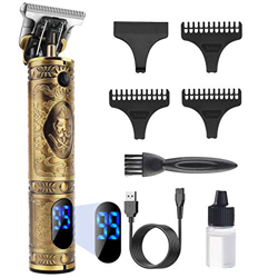 Tagliacapelli Uomo Professionale,Trimmer,Macchinetta per Barba,T-Blade 0mm Rasoio per Capelli USB Ricaricabile Impermeabile Portatile Rasabarba Elettr en oferta