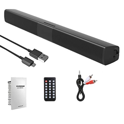 rongweiwang 4.2 Bluetooth Wireless Sound Bar e soundbar 4.2 Bluetooth Wired o Home Theater Soundbar 20W dell'altoparlante TV/PC/Cellulari/da Gioco