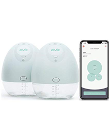 Elvie Pompa doppia silenziosa indossabile tiralatte con app – Tiralatte elettrico portatile a mani libere perfetto per mamme che allattano al seno en oferta