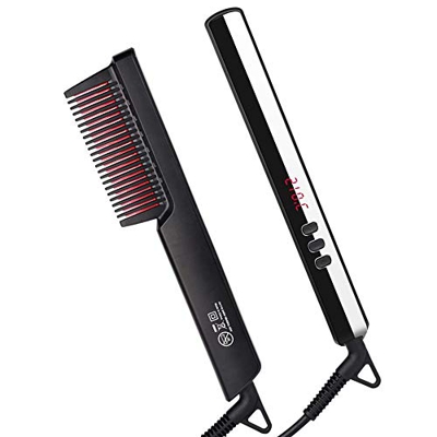 IWILCS, spazzola lisciante per capelli con display a LED, per uomini e donne