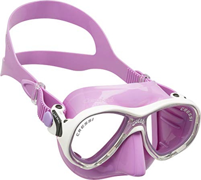 Cressi Marea Jr, Maschera Subacquea a Due Vetri Separati Unisex Bambini, Lilla/Bianco, 7-13 Anni