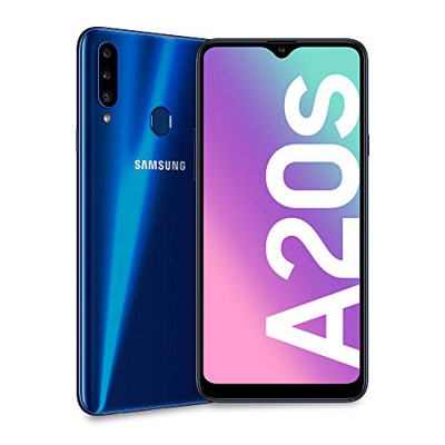 SAMSUNG Galaxy A20s, Smartphone, Display 6.5" HD+, 3 Fotocamere Posteriori, 32 GB Espandibili, RAM 3 GB, Batteria 4000 mAh, 4G, Dual Sim, Android 10, 