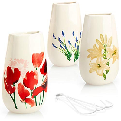 com-four® 3X umidificatore d'Aria riscaldante - umidificatore a radiatore Bianco - evaporatore dell'Acqua di Riscaldamento in Ceramica con Vari Motivi