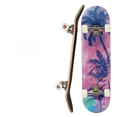 YeeWrr Uomini e Donne Principianti 80 cm Professionale Doppio ordito Scooter a Quattro Ruote Spazzola per Adulti Strada Acero Skateboard Sport estremi