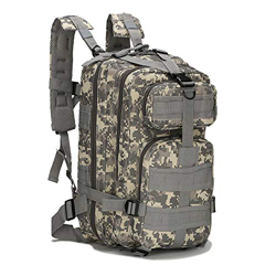 PULUSI 20-35L Militare Tactical Zaino Army Assault Pack Molle Bug Out Bag Zaino Zaini per Outdoor Escursionismo, Campeggio Arrampicata Grigio (43,2 x  en oferta