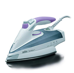 Braun TS755E TexStyle 7 Ferro da Stiro a Vapore, 2400 W, 400 milliliters, Plastica, Lilla e Bianco precio