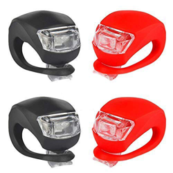 Luce LED lampeggiante per passeggino, set di lampada in silicone per passeggini, corridori, camminatori, ciclisti (2 LED luce bianca e 2 LED rosso) precio