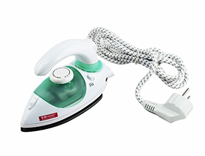EM Home Ferro da stiro a vapore, potenza da 800 W, design portatile, speciale per viaggi (verde)
