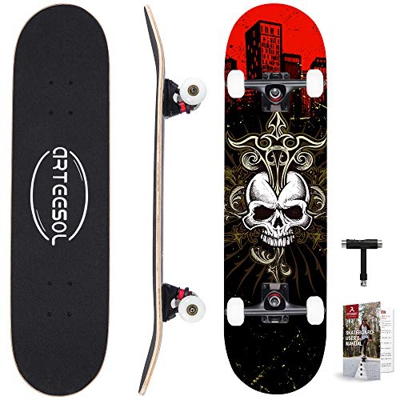 Arteesol Skateboard completo (rosso)