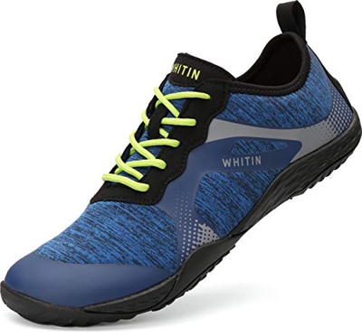 WHITIN Minimaliste Barefoot Scarpe da Corsa Uomo Piedi Nudi Trail Running Training Train Trekking Runners Escursionismo Arrampicata Fitness Blu 45