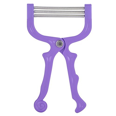 BYARSS Dispositivo di rimozione dell'epilatore dei peli del Viso Molla in plastica in Acciaio Inossidabile(Viola)