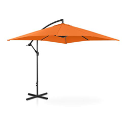 Uniprodo Ombrellone da Esterno Ombrello da Giardino Uni_Umbrella_SQ250OR (Arancione, Quadrato, 250 x 250 cm, 180 g/m2, Inclinabile) en oferta