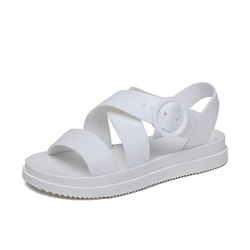 Sandali Donna Estivi Bassi Sandals Open Toe Scarpe Acqua Jelly Scarpe Bianca 37 en oferta
