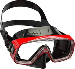 Cressi Sirena Mask, Maschera Subacquea Premium Unisex Adulto, Nero/Rosso, Unica características