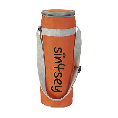 Borsa termica per bottiglie fino a 1,5 litri con tracolla regolabile, orange