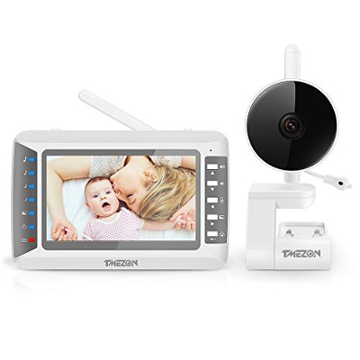 TMEZON Baby Monitor con 1 telecamere IP Interna,Schermo 4,3" LCD digitale wireless videosorveglianza,Visione Notturna,Audio Bidirezionale,Attivazione