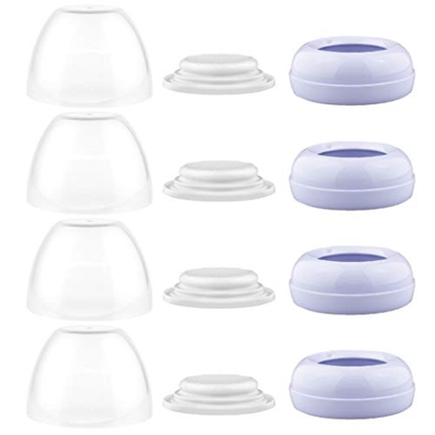Maymom - Tappi a cupola, anelli a vite, dischi di tenuta adatti per bottiglie Philips naturali, bottiglie in PP Avent o Natural; convertire la bottigl