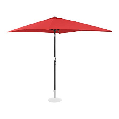 Uniprodo Ombrellone da Esterno Ombrello da Giardino Uni_Umbrella_TSQ2030RE (Rosso, Rettangolare, 200 x 300 cm, Inclinabile, Palo Centrale)