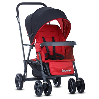 Joovy Caboose - Passeggino doppio in grafite asseggino doppio in grafite sit and stand, colore: rosso