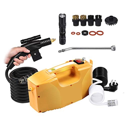 XMAGG 3000W Elettrico Pulitore Vapore, Pulitore a Vapore Portatile Multiusi Potente 4,5 Bars, per Rimuovere Macchie su Tappezzeria di Auto, Casa, Cuci