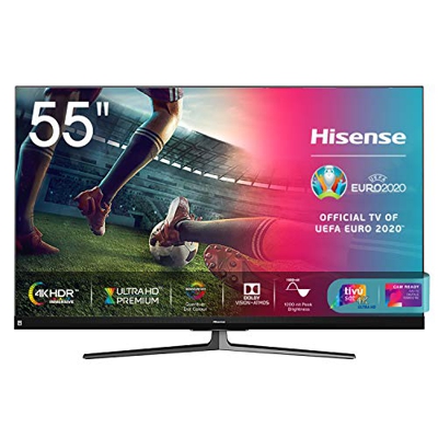 Hisense 55U81QF Smart TV ULED Ultra HD 4K 55", Quantum Dot, Dolby Vision HDR, HDR10+, Dolby Atmos, Full Array Local Dimming, con Alexa integrata, Tune