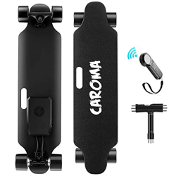 Caroma Skateboard Elettrico con Telecomando, Doppio Motore da 700 W, velocità Max 20 MPH, Longboard con carico massimo di 300 libbre per adulti, adole precio