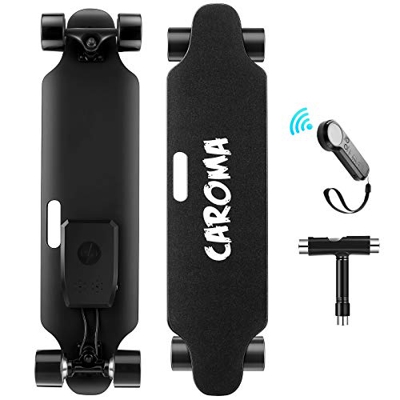 Caroma Skateboard Elettrico con Telecomando, Doppio Motore da 700 W, velocità Max 20 MPH, Longboard con carico massimo di 300 libbre per adulti, adole