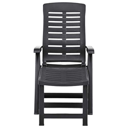Festnight Lettino Prendisole Pieghevole Schienale Regolabile a Sedia Reclinabile in Plastica per Patio Esterno Sedia a Sdraio da Giardino 59 x 108 x 1 precio
