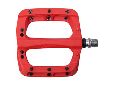 HT PA03A - Pedali Piatti in Nylon Rinforzato, Unisex, da Adulto, Colore: Rosso