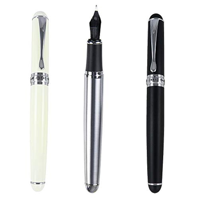 3 pezzi Jinhao X750 penna stilografica set in 3 colori 18 KGP pennino medio ufficio calligrafia inchiostro scrittura penne Colors-1