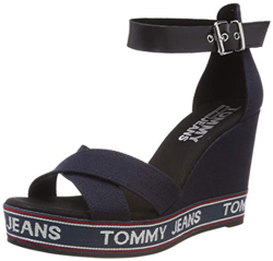 Hilfiger Denim Pop Webbing Wedge Sandal, Plateau Donna, Blu (Midnight 403), 39 EU precio