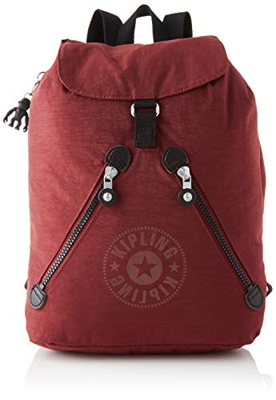 Kipling Fundamental NC, Backpacks Unisex-Adulto, Maroon Black, 16.5x42x42 cm