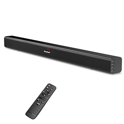 Excelvan - Barra audio wireless 40 W con suono surround subwoofer, Bluetooth, telecomando controllato da smartphone, tablet con 3 modalità EQ, USB, pe