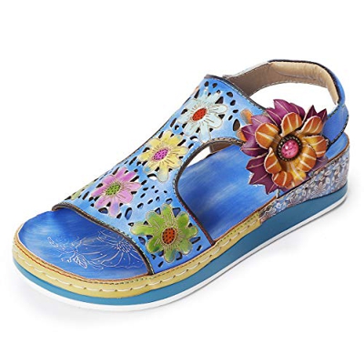 gracosy Sandali Infradito da Donna Piatti in Pelle Estate Spiaggia in 2019 Scarpe Punta Aperta Sandali Piatti Sandali Taglia Tacco Basso Verde Marrone